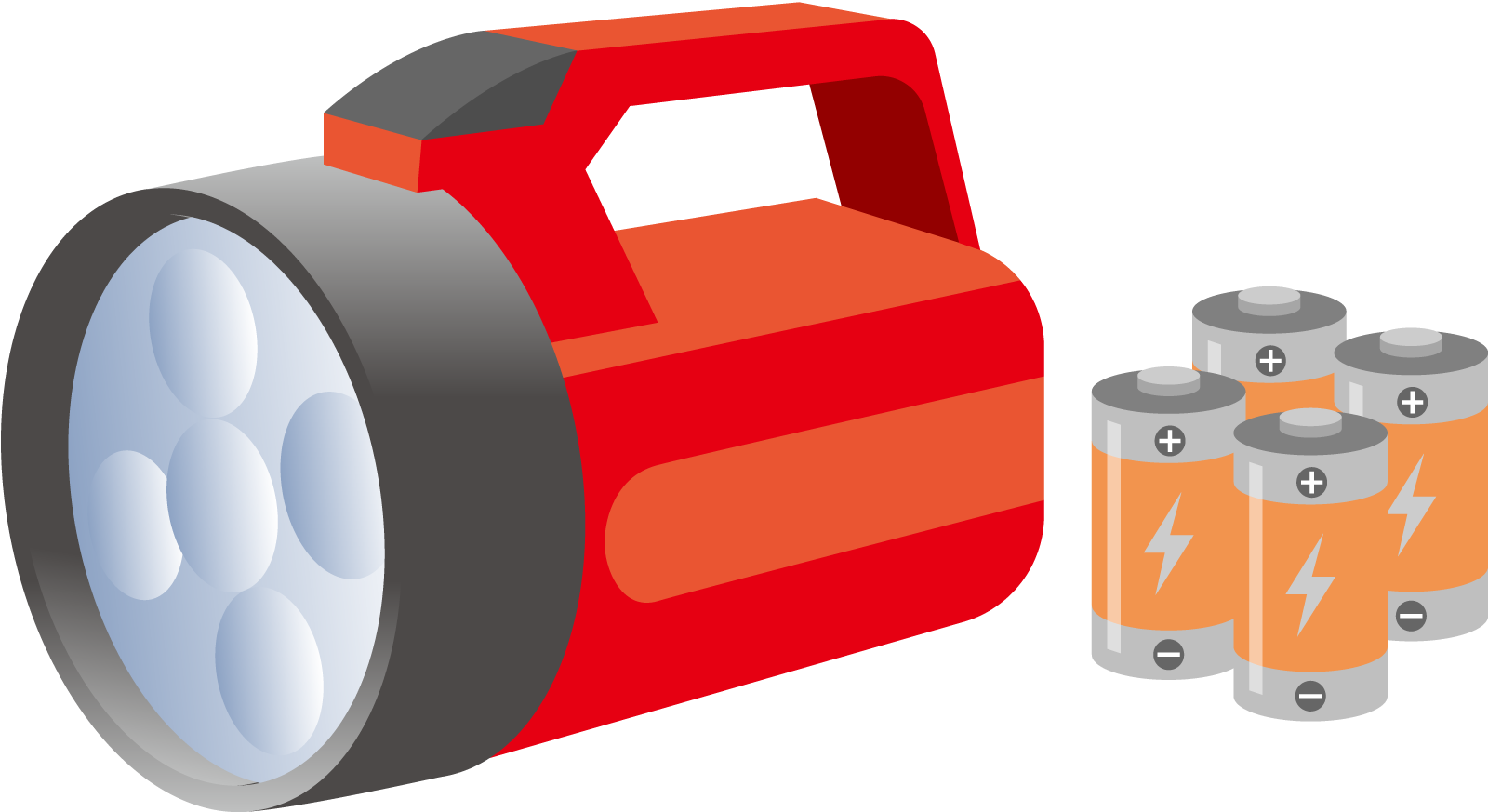 ライト・電池イラスト