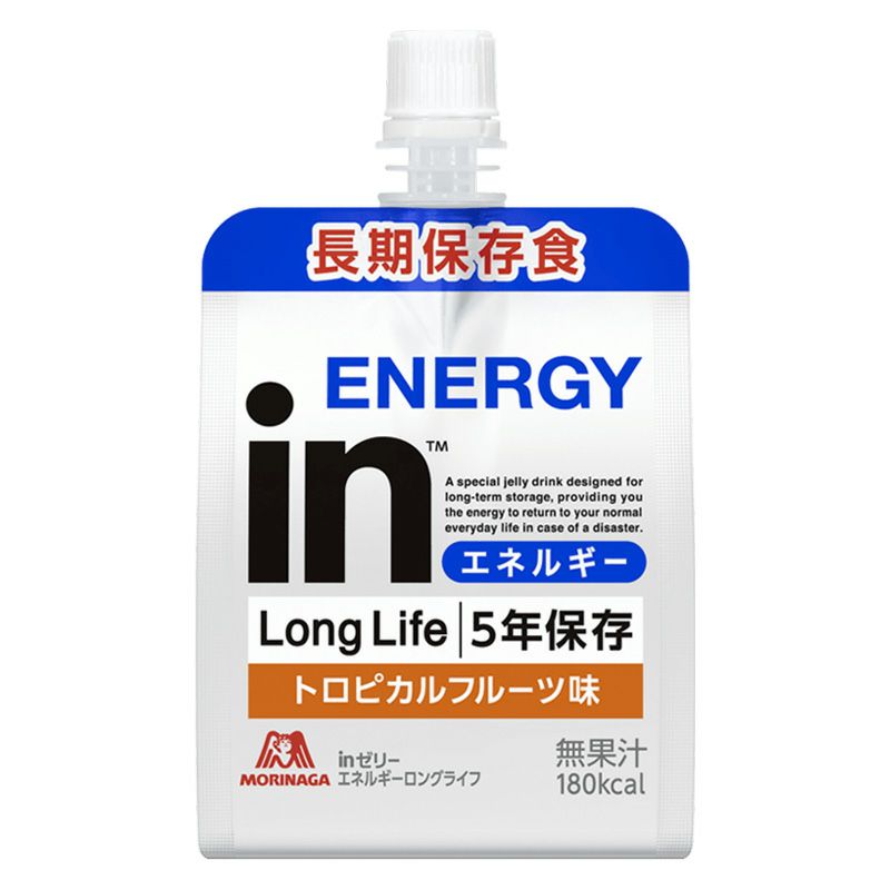 inゼリー エネルギー ロングライフ 5年保存 トロピカルフルーツ味 180kcal