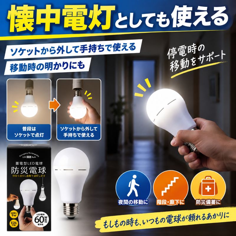 カラー別イメージ写真(昼白色(白)、電球色(オレンジ))