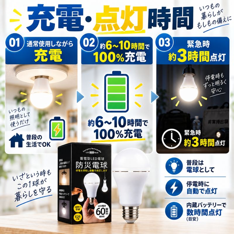 充電時間(4～6時間80%、6～10時間100%